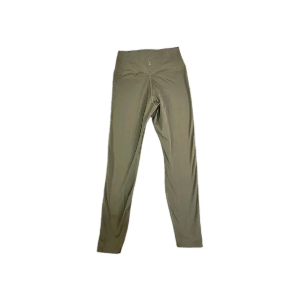 Nike DRI-FIT Yoga Leggings Womens Size M Green High-Waisted 7/8 Gym Workout C38